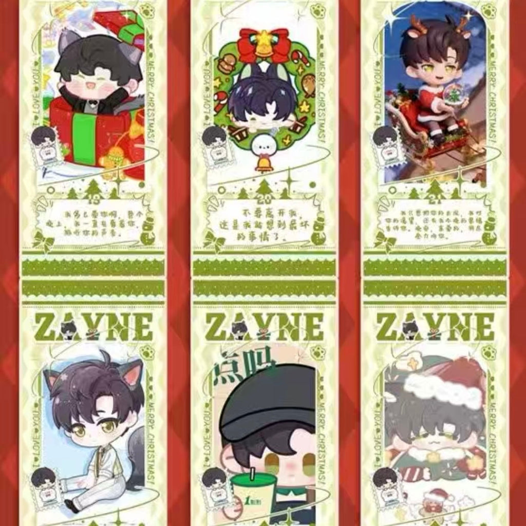 [MENGQIU] Love and Deep Space LAD Amine Chibi Ticket Bookmark Paper Card Series Paper whole box 1SET 120boxes 1bag 1pc Cards Ornament Gift For Collection Sylus, Zayane, Rafayel, Xavier, Caleb