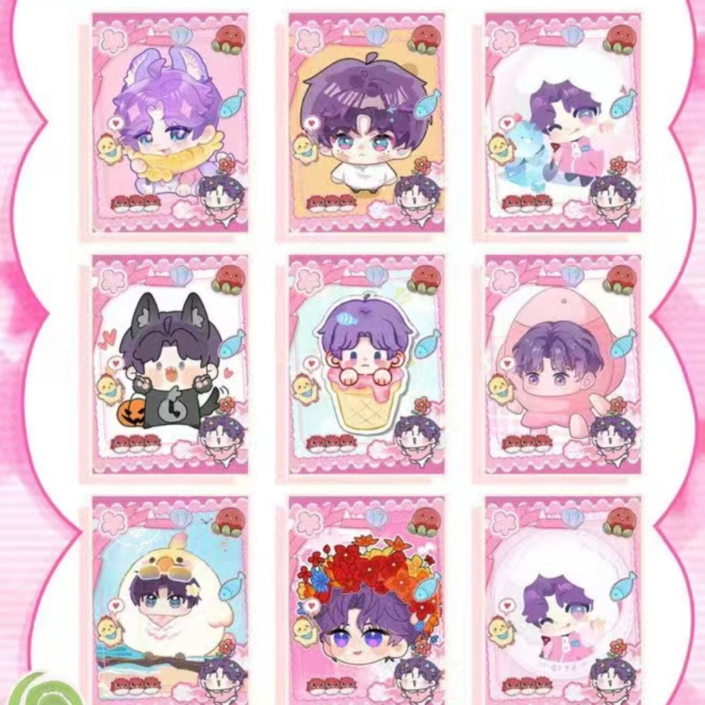 [MENGQIU V3] Love and Deep Space LAD Amine PaperMINI Peel Card Series Paper whole box 1SET 80bags 1bag 5pcs Anime Cards Ornament Gift Collection Sylus, Zayane, Rafayel, Xavier, Caleb