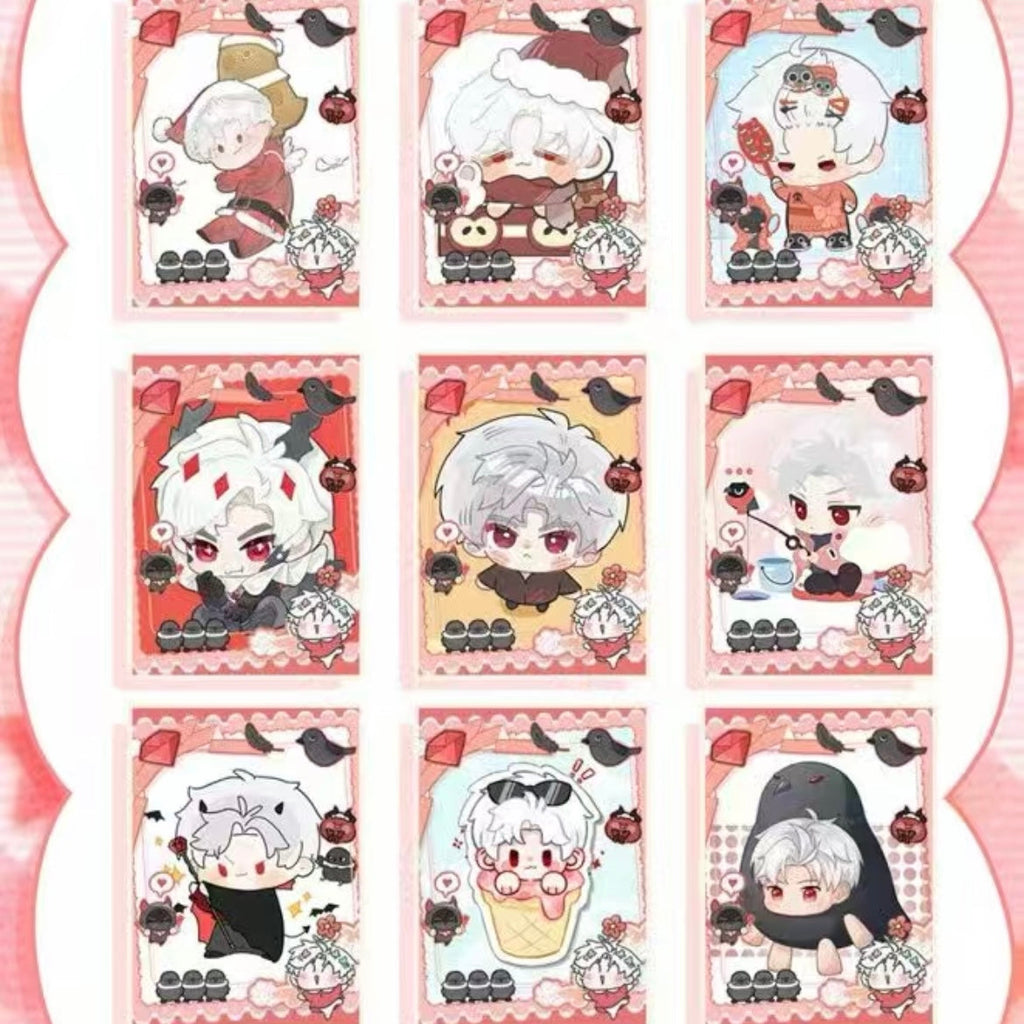 [MENGQIU V3] Love and Deep Space LAD Amine PaperMINI Peel Card Series Paper whole box 1SET 80bags 1bag 5pcs Anime Cards Ornament Gift Collection Sylus, Zayane, Rafayel, Xavier, Caleb