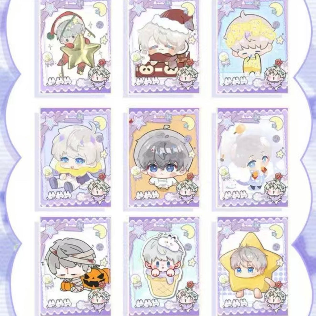 [MENGQIU V3] Love and Deep Space LAD Amine PaperMINI Peel Card Series Paper whole box 1SET 80bags 1bag 5pcs Anime Cards Ornament Gift Collection Sylus, Zayane, Rafayel, Xavier, Caleb
