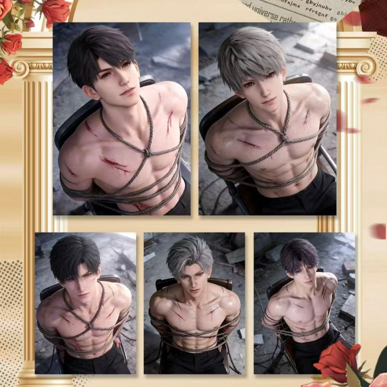 [QIDIAN] Love and Deep Space LAD Amine Paper Card CCG Collection Trading Series Acrylic Paper whole box 1SET 120bags 1bag 1pc Cards Ornament Gift Collection Sylus, Zayne, Rafayel, Xavier, Caleb