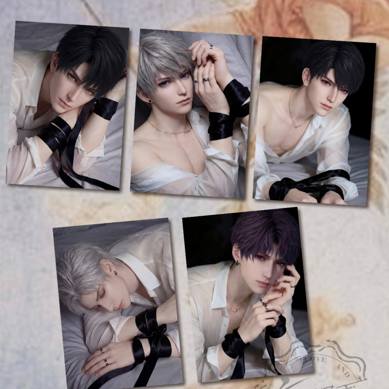 [SHIGUANG] Love and Deep Space LAD Amine Paper Card CCG Collection Trading Series Paper whole box 1SET 225bags 1bag 1pc Cards Ornament Gift Collection Sylus, Zayne, Rafayel, Xavier, Cale