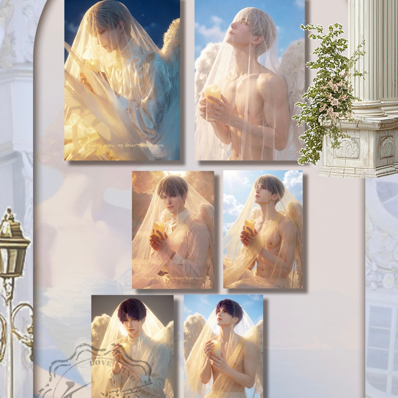 [SHIGUANG] Love and Deep Space LAD Amine Paper Card CCG Collection Trading Series Paper whole box 1SET 225bags 1bag 1pc Cards Ornament Gift Collection Sylus, Zayne, Rafayel, Xavier, Cale