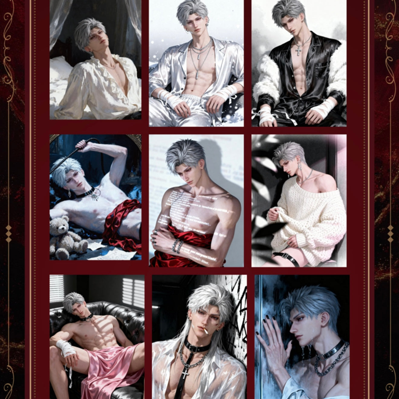 [ZHUOMU Sylus Birthday SOLO] Love and Deep Space LAD Amine Paper Card CCG Collection Trading Series Paper whole box 1SET 200bags 1bag 2pcs Cards Ornament Gift Collection Sylus, Zayne, Rafayel, Xavier, Caleb