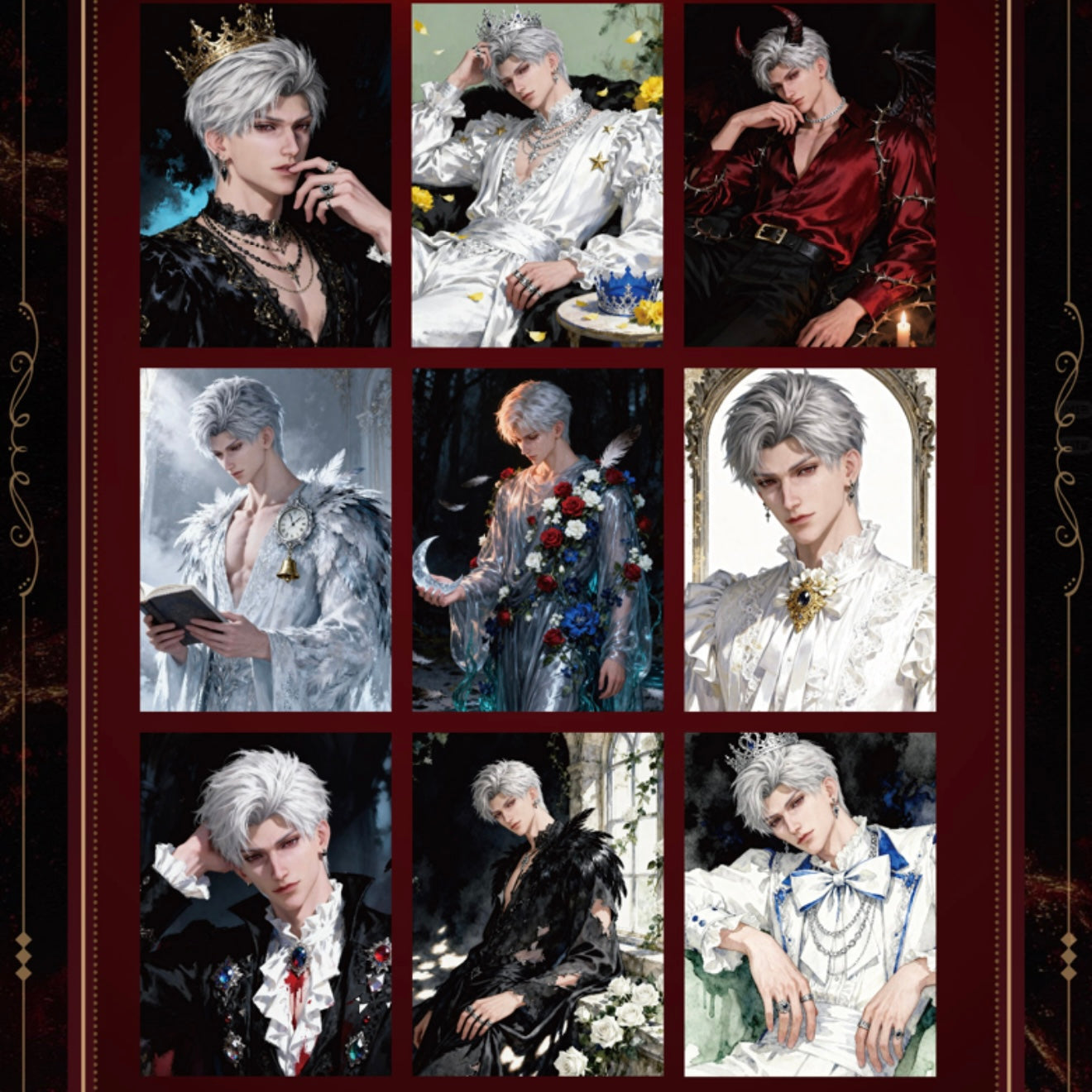 [ZHUOMU Sylus Birthday SOLO] Love and Deep Space LAD Amine Paper Card CCG Collection Trading Series Paper whole box 1SET 200bags 1bag 2pcs Cards Ornament Gift Collection Sylus, Zayne, Rafayel, Xavier, Caleb