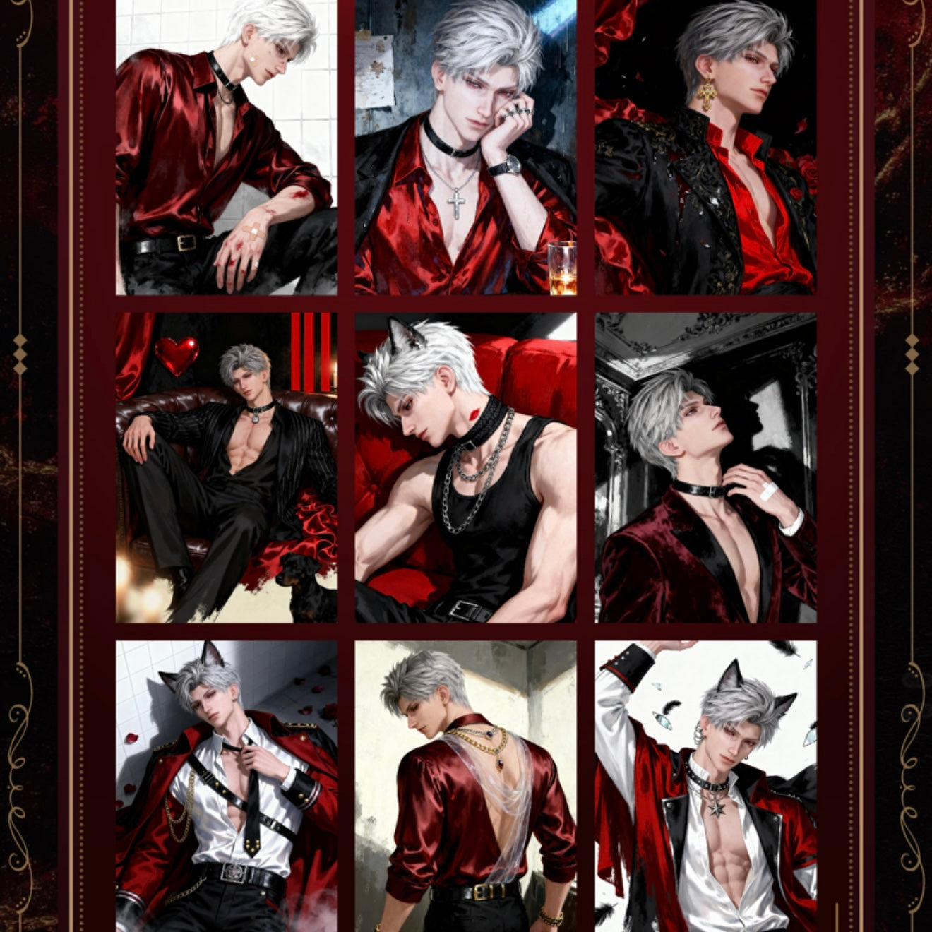 [ZHUOMU Sylus Birthday SOLO] Love and Deep Space LAD Amine Paper Card CCG Collection Trading Series Paper whole box 1SET 200bags 1bag 2pcs Cards Ornament Gift Collection Sylus, Zayne, Rafayel, Xavier, Caleb