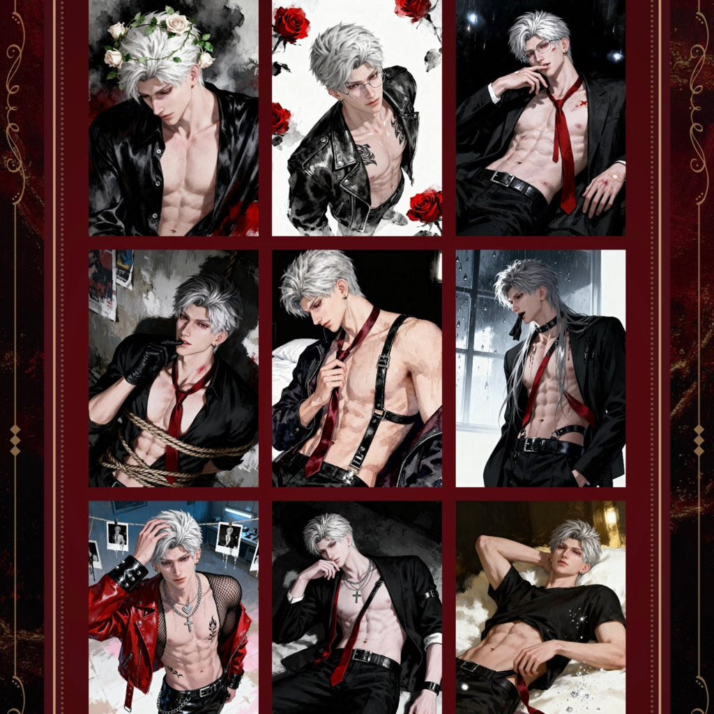 [ZHUOMU Sylus Birthday SOLO] Love and Deep Space LAD Amine Paper Card CCG Collection Trading Series Paper whole box 1SET 200bags 1bag 2pcs Cards Ornament Gift Collection Sylus, Zayne, Rafayel, Xavier, Caleb