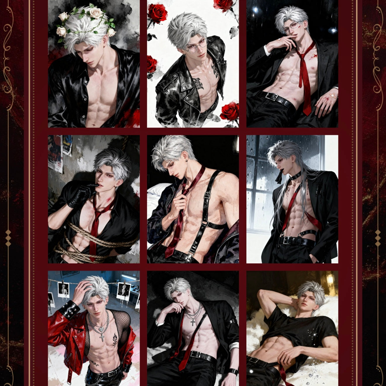 [ZHUOMU Sylus Birthday SOLO] Love and Deep Space LAD Amine Paper Card CCG Collection Trading Series Paper whole box 1SET 200bags 1bag 2pcs Cards Ornament Gift Collection Sylus, Zayne, Rafayel, Xavier, Caleb
