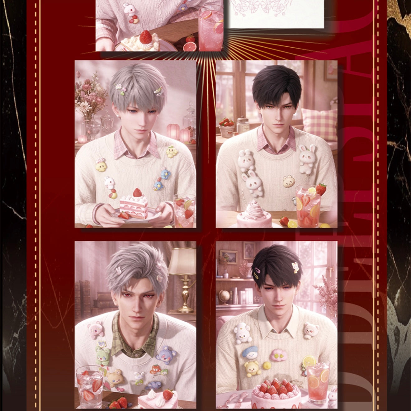 [XUNWU] Love and Deep Space LAD Amine Paper Card CCG Collection Trading Series Paper whole box 1SET 200bags 1bag 1pc Cards Ornament Gift Collection Sylus, Zayne, Rafayel, Xavier, Caleb