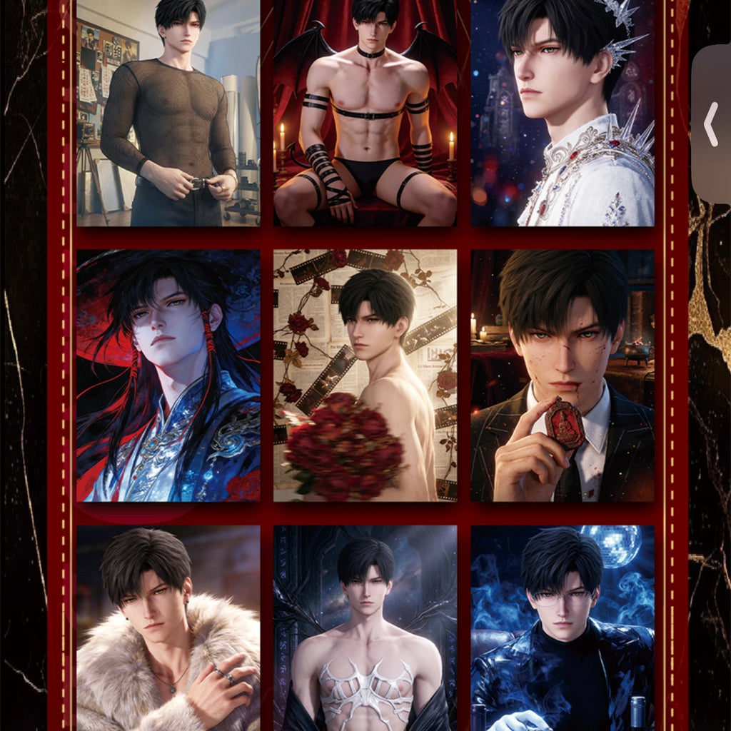 [XUNWU] Love and Deep Space LAD Amine Paper Card CCG Collection Trading Series Paper whole box 1SET 200bags 1bag 1pc Cards Ornament Gift Collection Sylus, Zayne, Rafayel, Xavier, Caleb