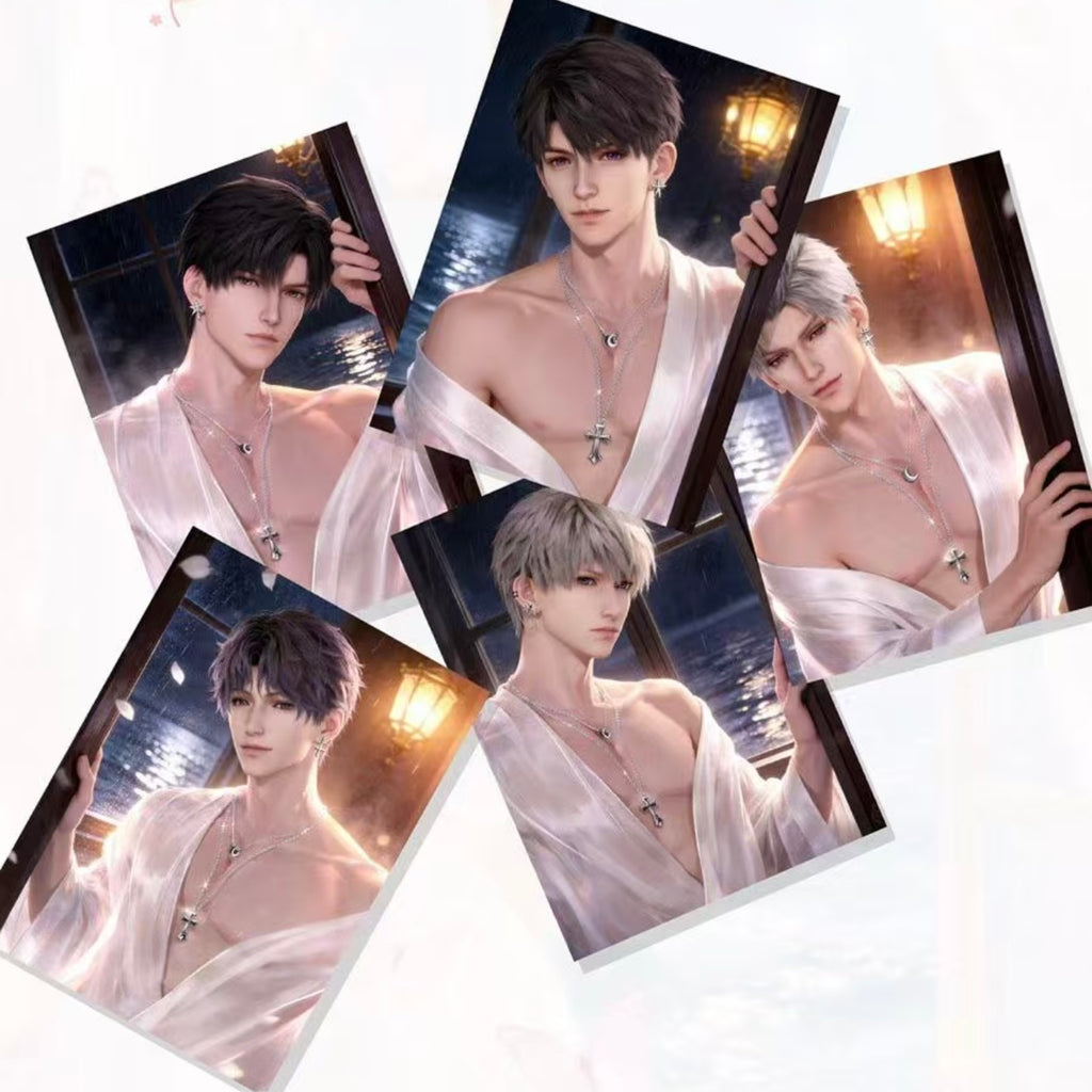 [ZHUYU] Love and Deep Space LAD Amine Paper Card CCG Collection Trading Series Paper whole box 1SET 250bags 1bag 1pc Cards Ornament Gift Collection Sylus, Zayne, Rafayel, Xavier, Caleb