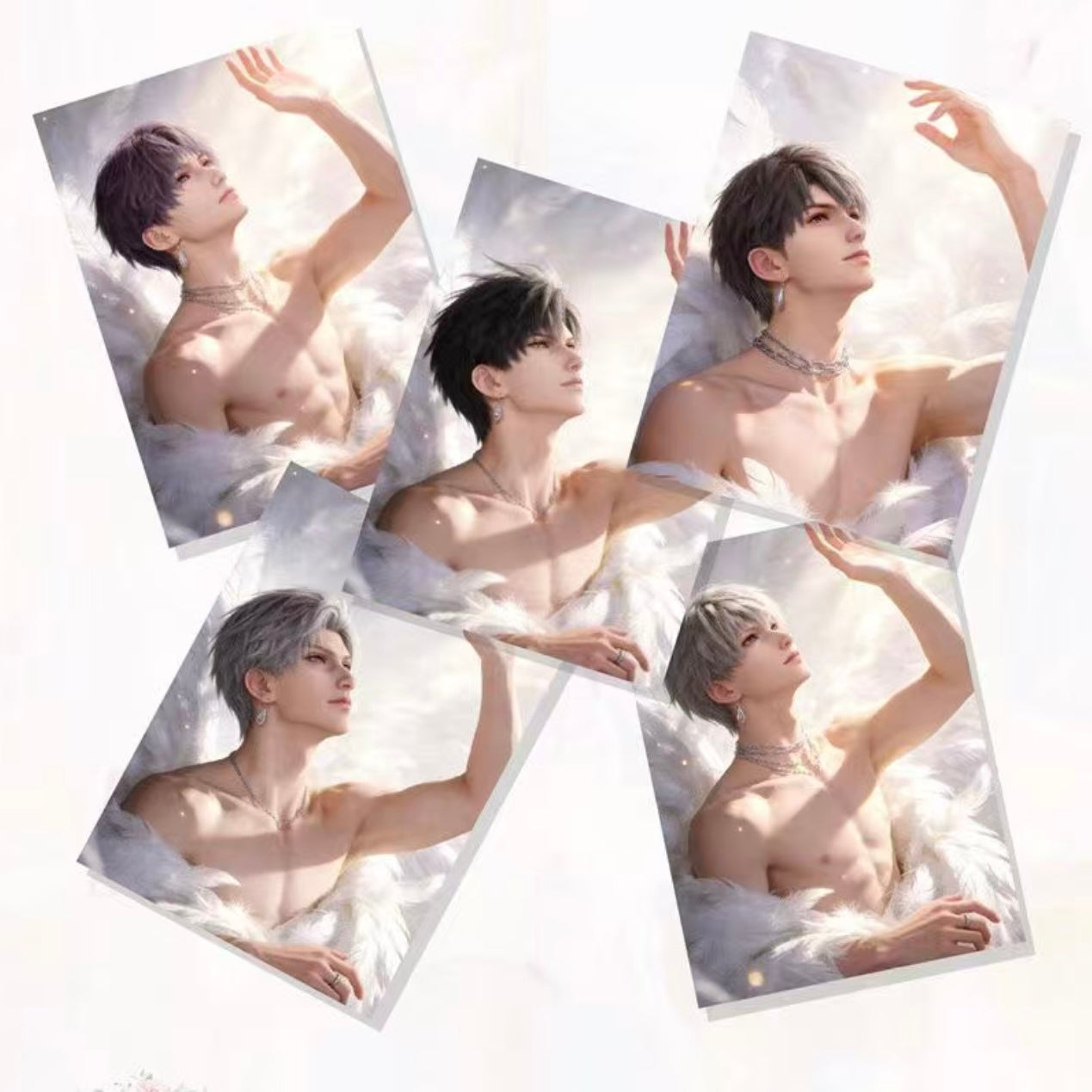 [ZHUYU] Love and Deep Space LAD Amine Paper Card CCG Collection Trading Series Paper whole box 1SET 250bags 1bag 1pc Cards Ornament Gift Collection Sylus, Zayne, Rafayel, Xavier, Caleb