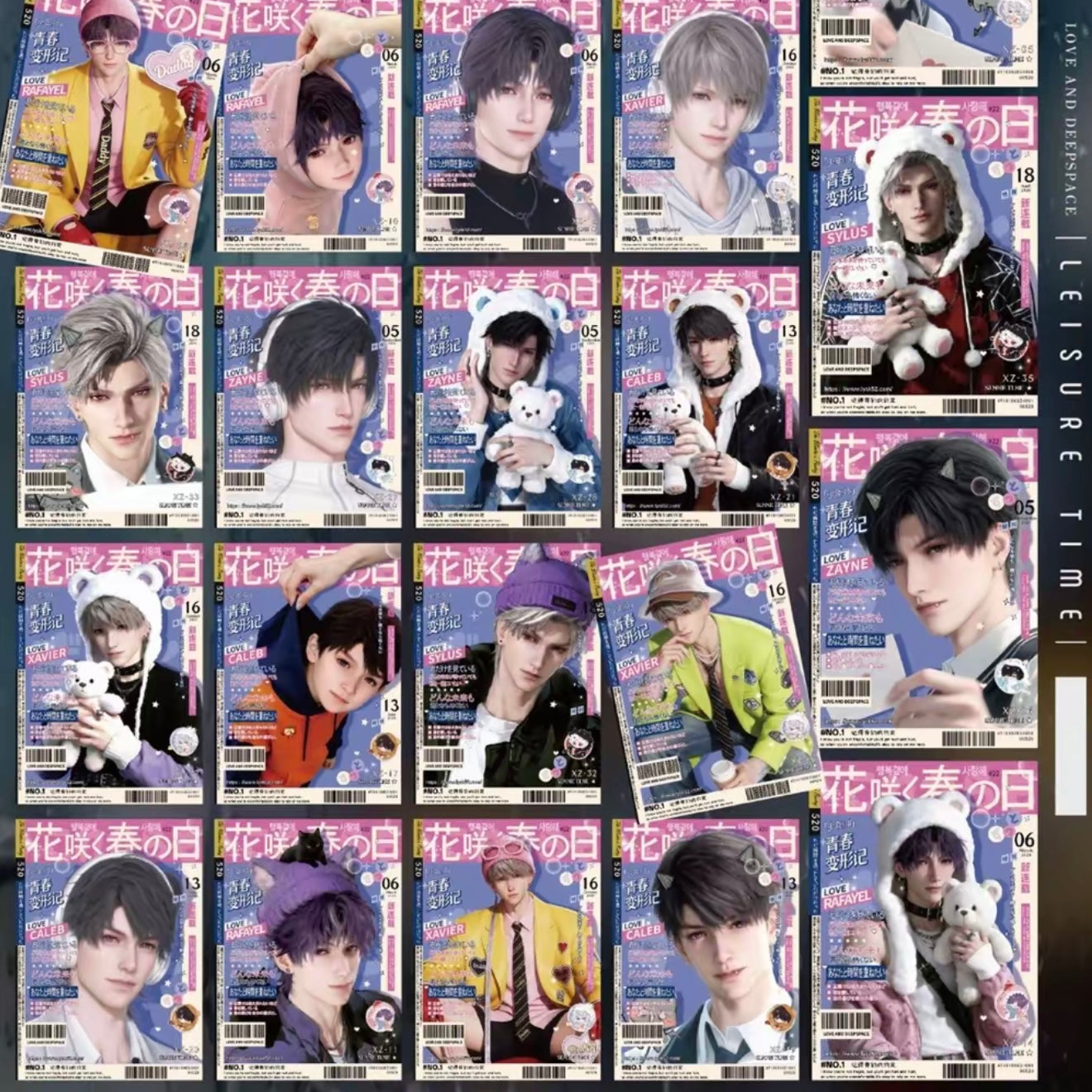 [CHULIAN2.0] Love and Deep Space LAD Amine Paper Card 22SETS A CASE CCG Collection Trading Series Paper whole box 1SET 11bags 1bag 1pc Cards Ornament Gift Collection Sylus, Zayne, Rafayel, Xavier, Caleb