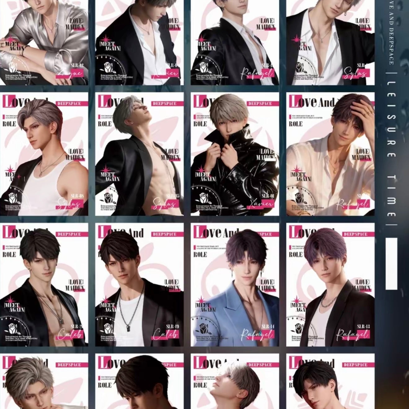 [CHULIAN2.0] Love and Deep Space LAD Amine Paper Card 22SETS A CASE CCG Collection Trading Series Paper whole box 1SET 11bags 1bag 1pc Cards Ornament Gift Collection Sylus, Zayne, Rafayel, Xavier, Caleb