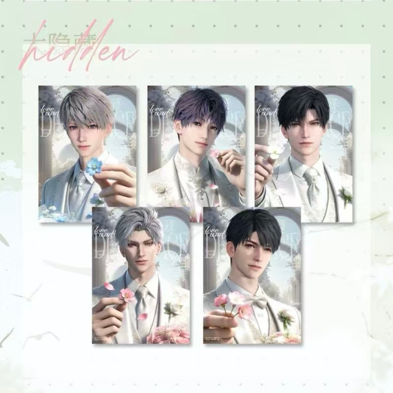 [LIUGUANG] Love and Deep Space LAD Amine Paper Card CCG Collection Trading Series Paper whole box 1SET 200bags 1bag 1pc Cards Ornament Gift Collection Sylus, Zayne, Rafayel, Xavier, Caleb