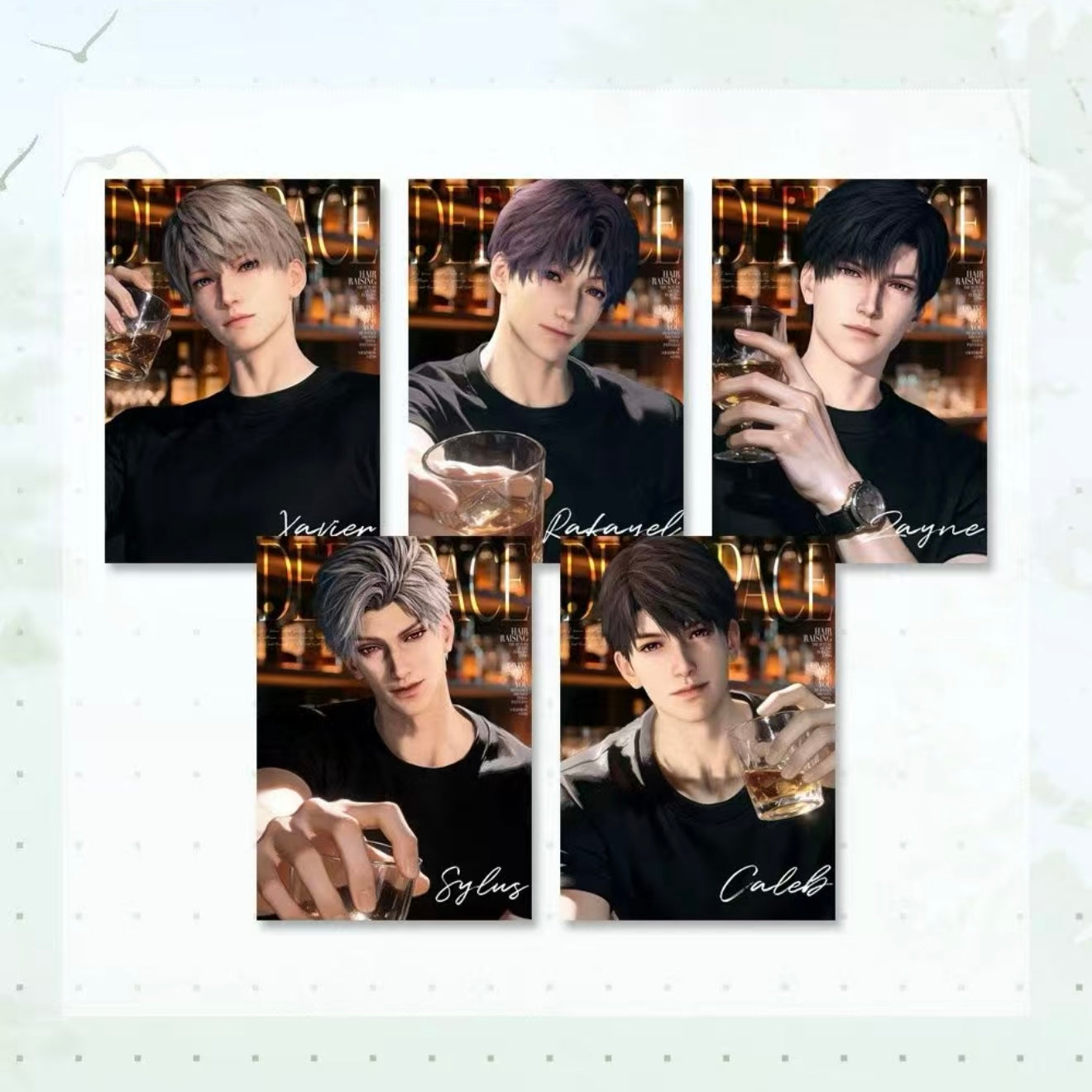 [LIUGUANG] Love and Deep Space LAD Amine Paper Card CCG Collection Trading Series Paper whole box 1SET 200bags 1bag 1pc Cards Ornament Gift Collection Sylus, Zayne, Rafayel, Xavier, Caleb