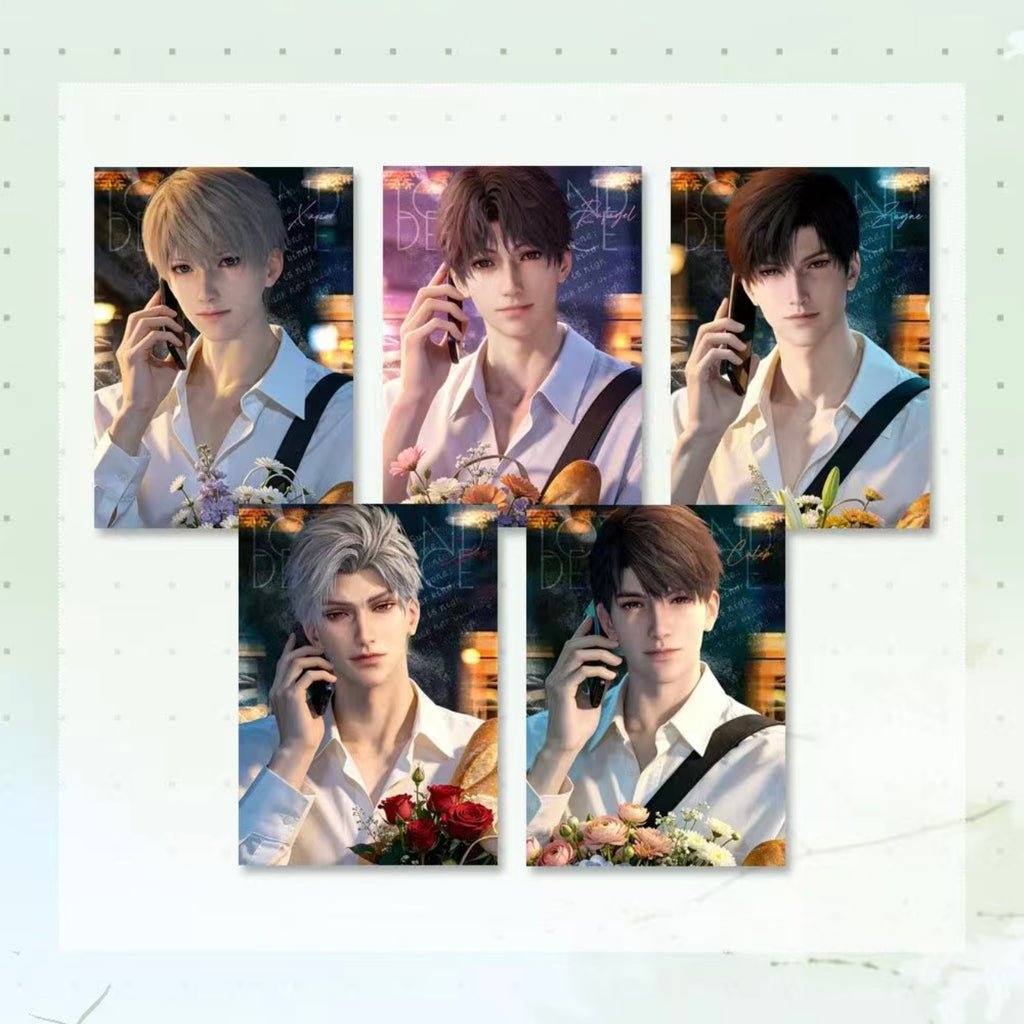 [LIUGUANG] Love and Deep Space LAD Amine Paper Card CCG Collection Trading Series Paper whole box 1SET 200bags 1bag 1pc Cards Ornament Gift Collection Sylus, Zayne, Rafayel, Xavier, Caleb