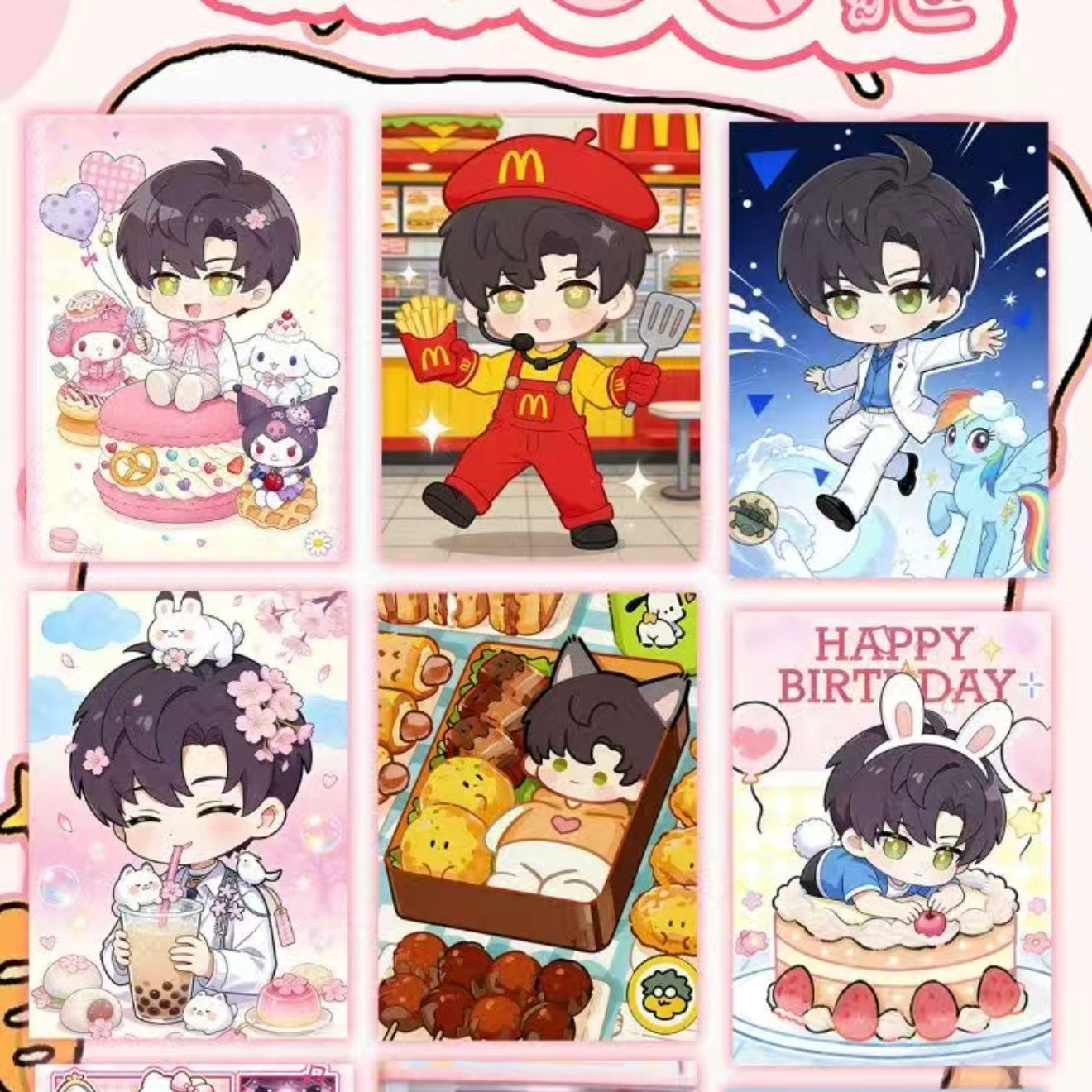 [FUFU] Love and Deep Space LAD Amine Paper Card Series 88*126MM Peel Cards whole box 1SET 70BAGS 1bag 3pcs Cards Ornament Gift For Collection Sylus, Zayane, Rafayel, Xavier, Caleb