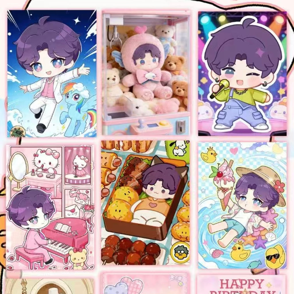 [FUFU] Love and Deep Space LAD Amine Paper Card Series 88*126MM Peel Cards whole box 1SET 70BAGS 1bag 3pcs Cards Ornament Gift For Collection Sylus, Zayane, Rafayel, Xavier, Caleb
