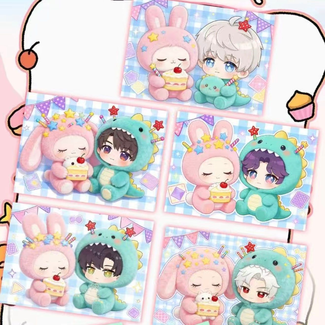 [FUFU] Love and Deep Space LAD Amine Paper Card Series 88*126MM Peel Cards whole box 1SET 70BAGS 1bag 3pcs Cards Ornament Gift For Collection Sylus, Zayane, Rafayel, Xavier, Caleb
