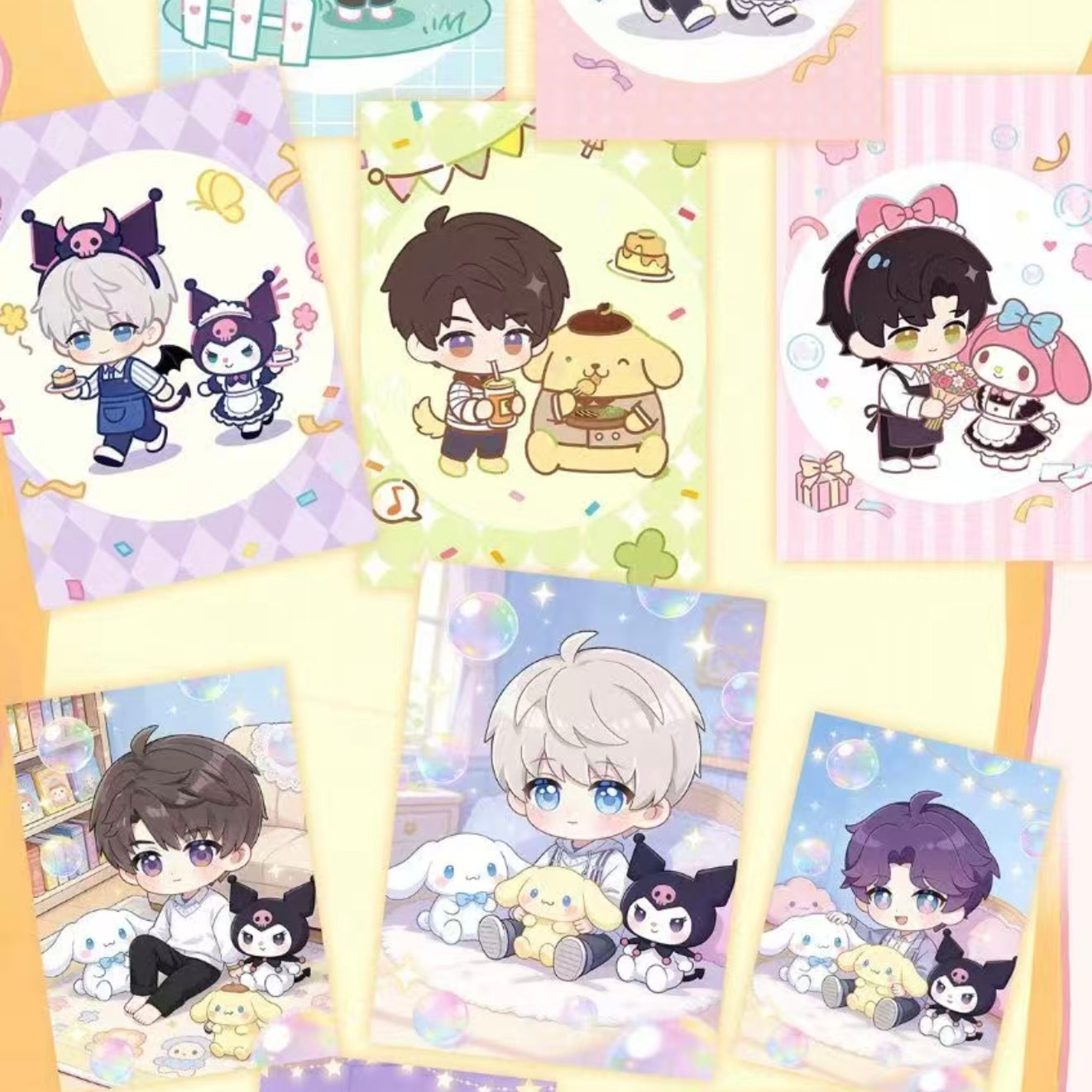 [FUFU] Love and Deep Space LAD Amine Paper Card Series 88*126MM Peel Cards whole box 1SET 70BAGS 1bag 3pcs Cards Ornament Gift For Collection Sylus, Zayane, Rafayel, Xavier, Caleb