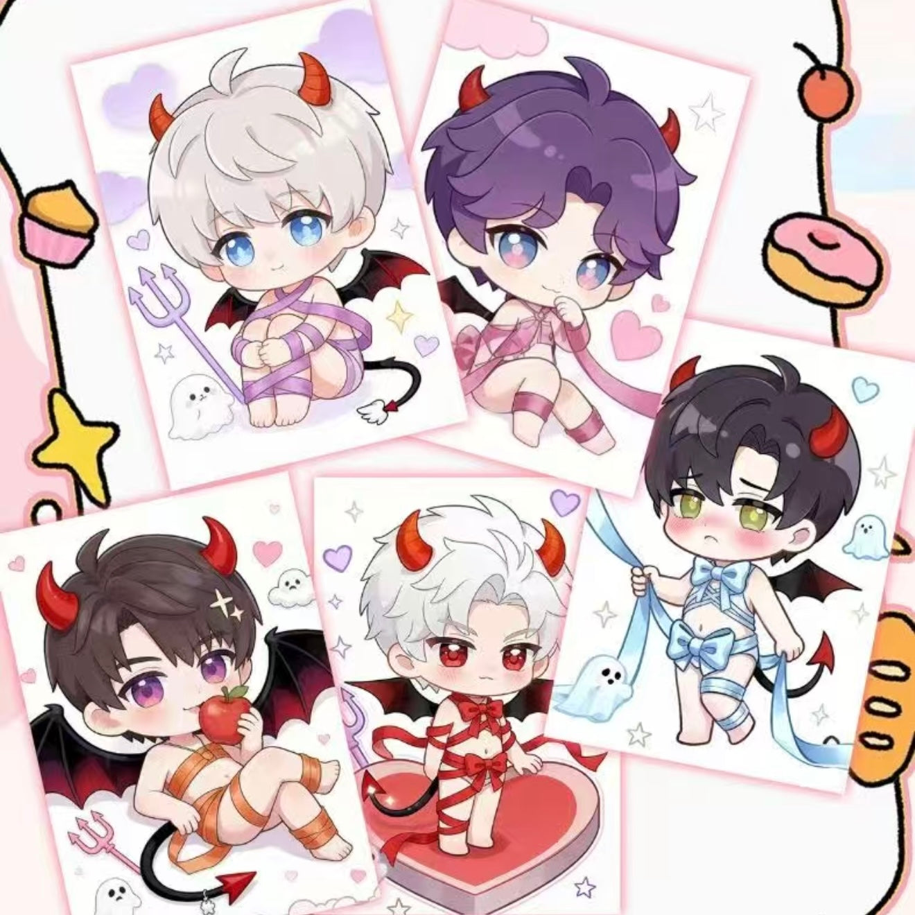 [FUFU] Love and Deep Space LAD Amine Paper Card Series 88*126MM Peel Cards whole box 1SET 70BAGS 1bag 3pcs Cards Ornament Gift For Collection Sylus, Zayane, Rafayel, Xavier, Caleb
