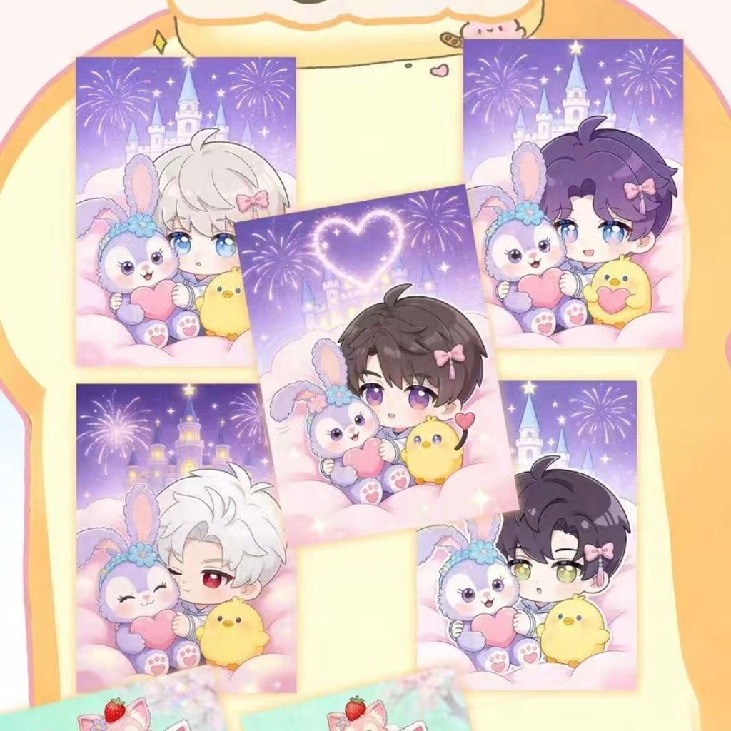 [FUFU] Love and Deep Space LAD Amine Paper Card Series 88*126MM Peel Cards whole box 1SET 70BAGS 1bag 3pcs Cards Ornament Gift For Collection Sylus, Zayane, Rafayel, Xavier, Caleb