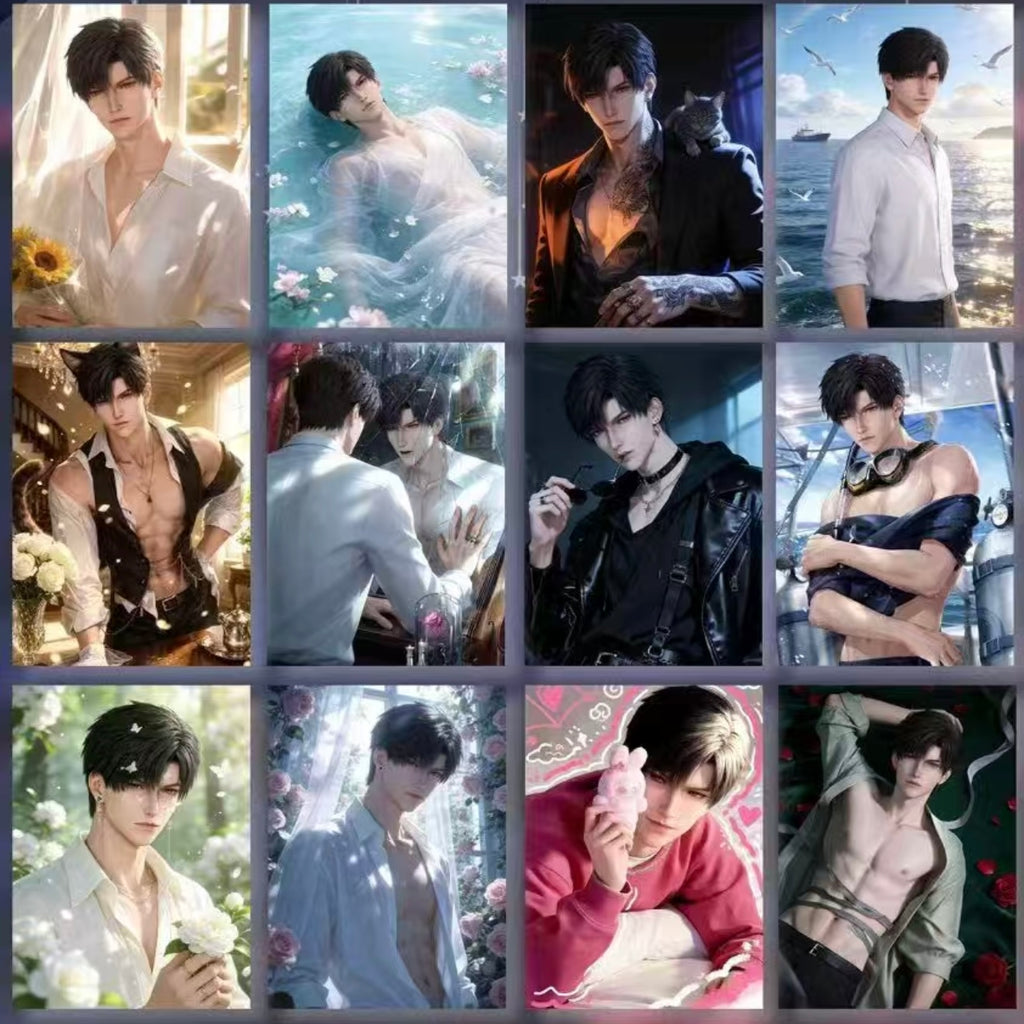 [SHENQING] Love and Deep Space LAD Amine Paper Card CCG Collection Trading Series Paper whole box 1SET 160bags 1bag 1pc Cards Ornament Gift Collection Sylus, Zayne, Rafayel, Xavier, Caleb