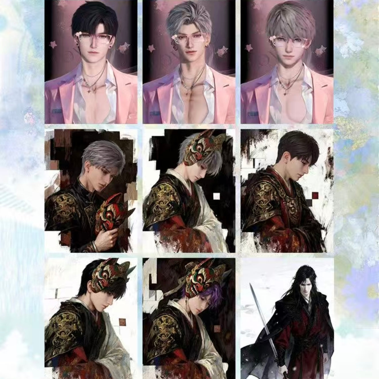[YUEDAO V3] Love and Deep Space LAD Amine Paper Card CCG Collection Trading Series Paper whole box 1SET 450bags 1bag 1pc Cards Ornament Gift Collection Sylus, Zayne, Rafayel, Xavier, Caleb