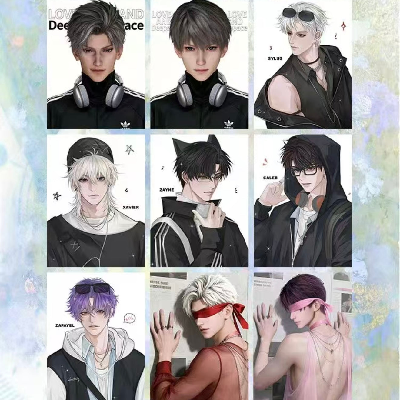 [YUEDAO V3] Love and Deep Space LAD Amine Paper Card CCG Collection Trading Series Paper whole box 1SET 450bags 1bag 1pc Cards Ornament Gift Collection Sylus, Zayne, Rafayel, Xavier, Caleb