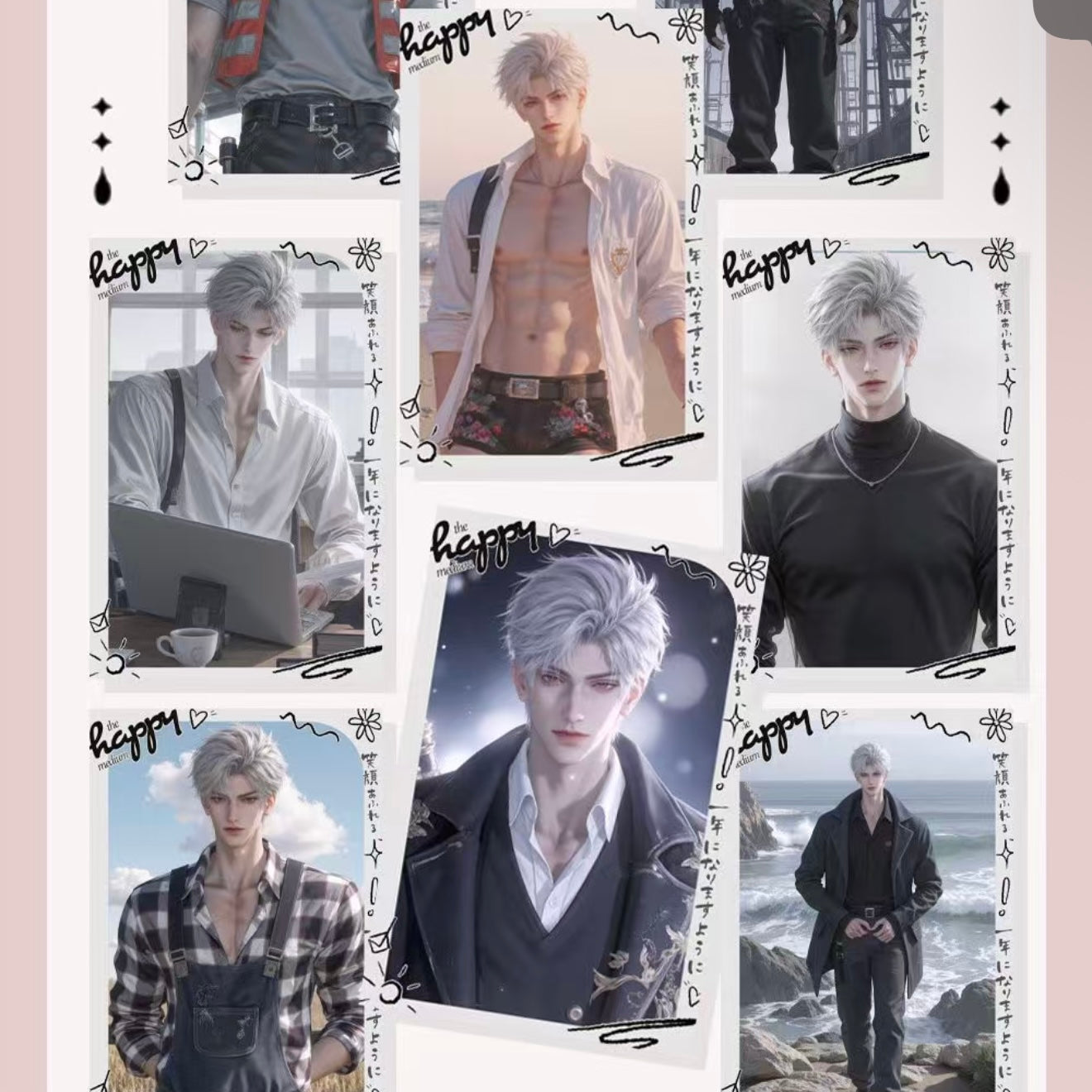 [CHIMENG] Love and Deep Space LAD Amine Paper Card CCG Collection Trading Series Paper whole box 1SET 150bags 1bag 1pc Cards Ornament Gift Collection Sylus, Zayne, Rafayel, Xavier, Caleb