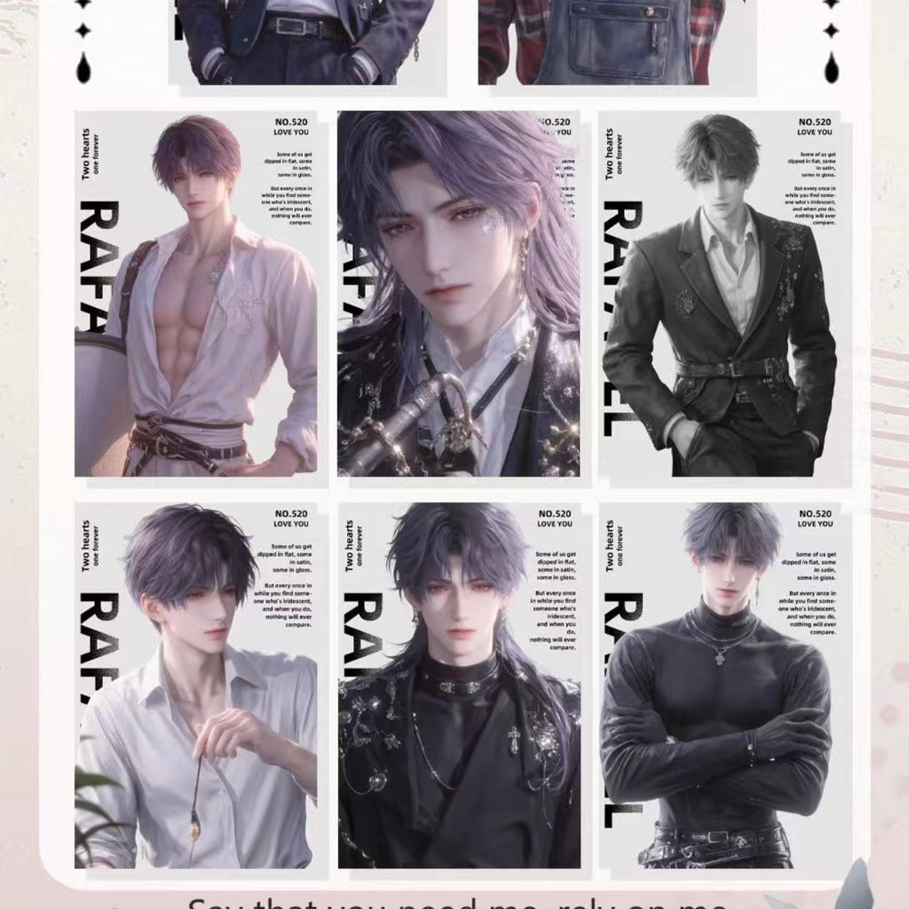 [CHIMENG] Love and Deep Space LAD Amine Paper Card CCG Collection Trading Series Paper whole box 1SET 150bags 1bag 1pc Cards Ornament Gift Collection Sylus, Zayne, Rafayel, Xavier, Caleb