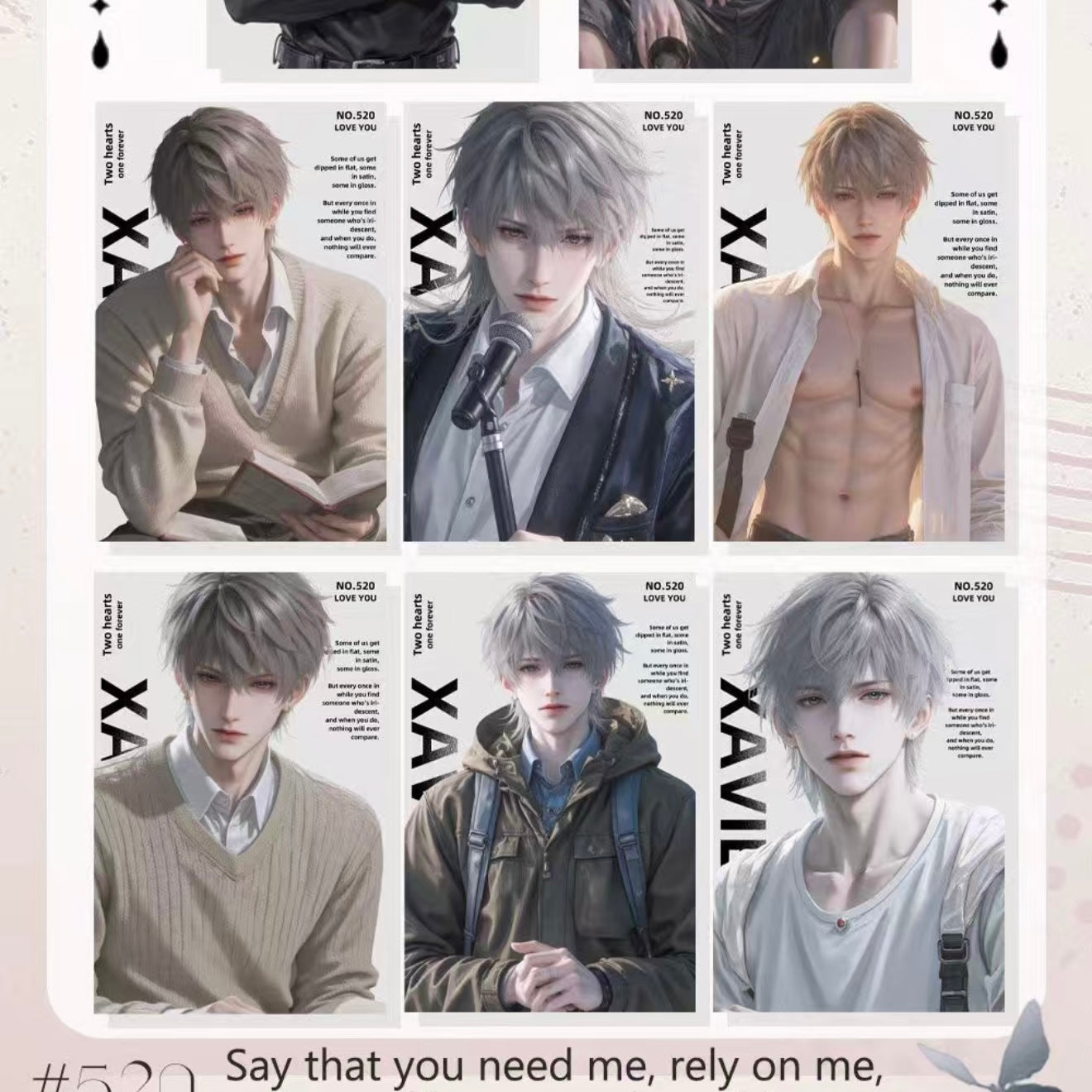 [CHIMENG] Love and Deep Space LAD Amine Paper Card CCG Collection Trading Series Paper whole box 1SET 150bags 1bag 1pc Cards Ornament Gift Collection Sylus, Zayne, Rafayel, Xavier, Caleb