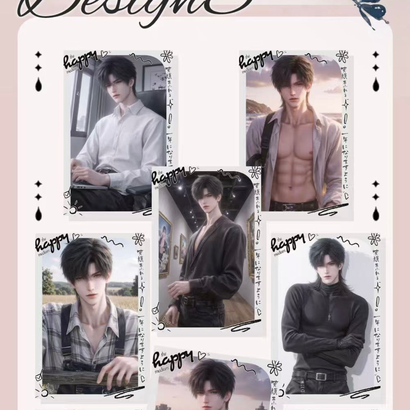 [CHIMENG] Love and Deep Space LAD Amine Paper Card CCG Collection Trading Series Paper whole box 1SET 150bags 1bag 1pc Cards Ornament Gift Collection Sylus, Zayne, Rafayel, Xavier, Caleb