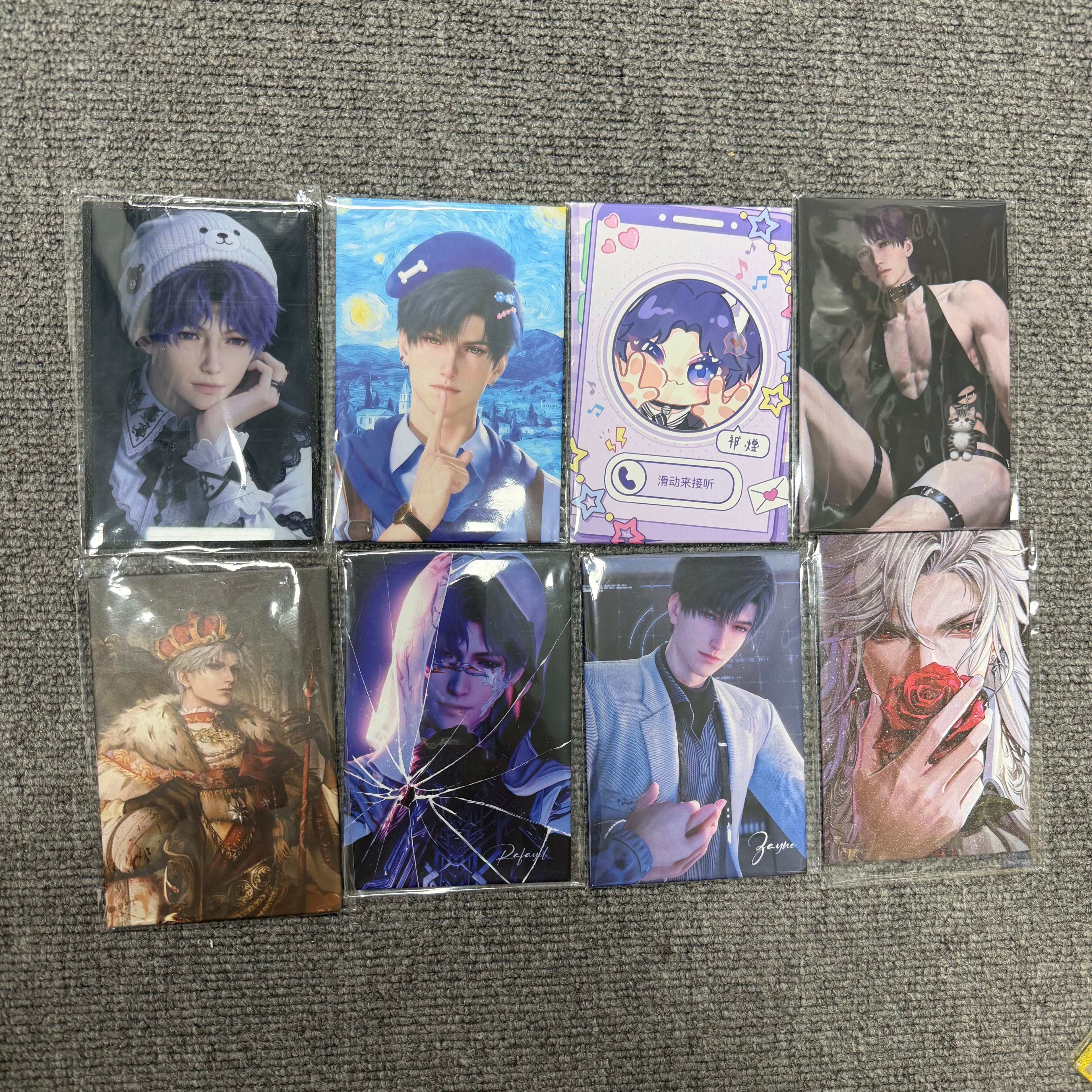 [Special Offer 9.99USD] Love and Deep Space LAD Amine Paper Card  Cards Ornament Gift Collection Sylus, Zayne, Rafayel, Xavier, Caleb