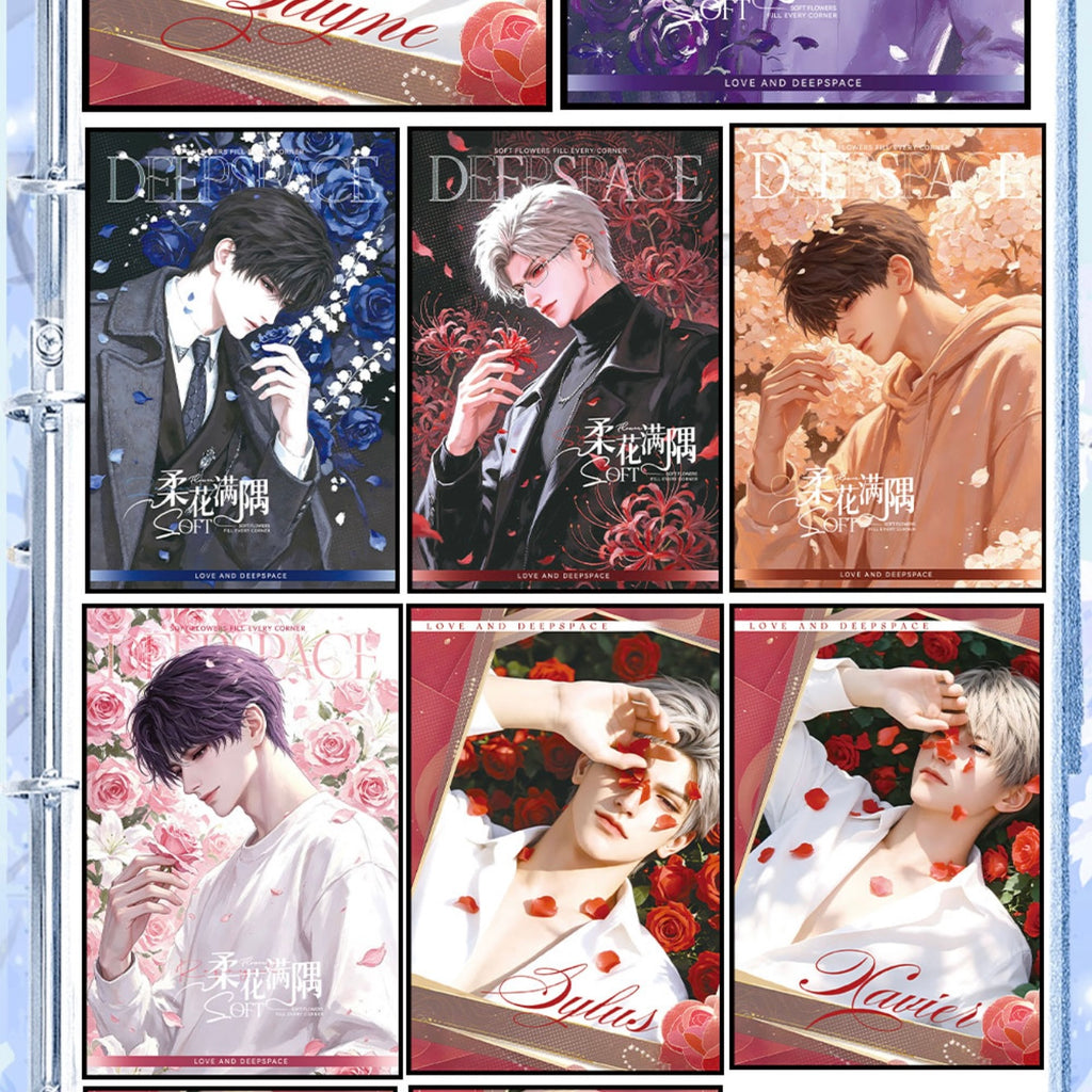 [FENGXI] Love and Deep Space LAD Amine Acrylic Card CCG Collection Trading Series Acrylic Paper whole box 1SET 106bags 1bag 1pc Cards Ornament Gift Collection Sylus, Zayne, Rafayel, Xavier, Caleb