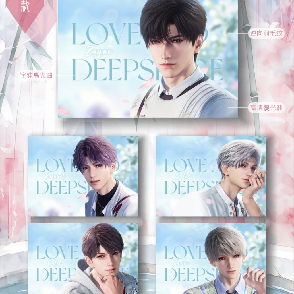 [LONGGU] Love and Deep Space LAD Amine Paper Card CCG Collection Trading Series Paper whole box 1SET 200bags 1bag 1pc Cards Ornament Gift Collection Sylus, Zayne, Rafayel, Xavier, Caleb