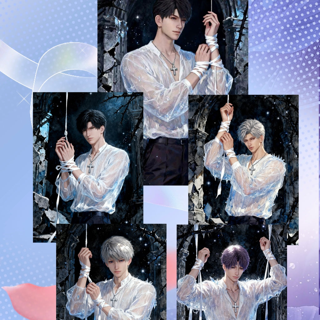 [GUANGNIAN] Love and Deep Space LAD Amine Paper Card CCG Collection Trading Series Paper whole box 1SET 220bags 1bag 1pc Cards Ornament Gift Collection Sylus, Zayne, Rafayel, Xavier, Caleb