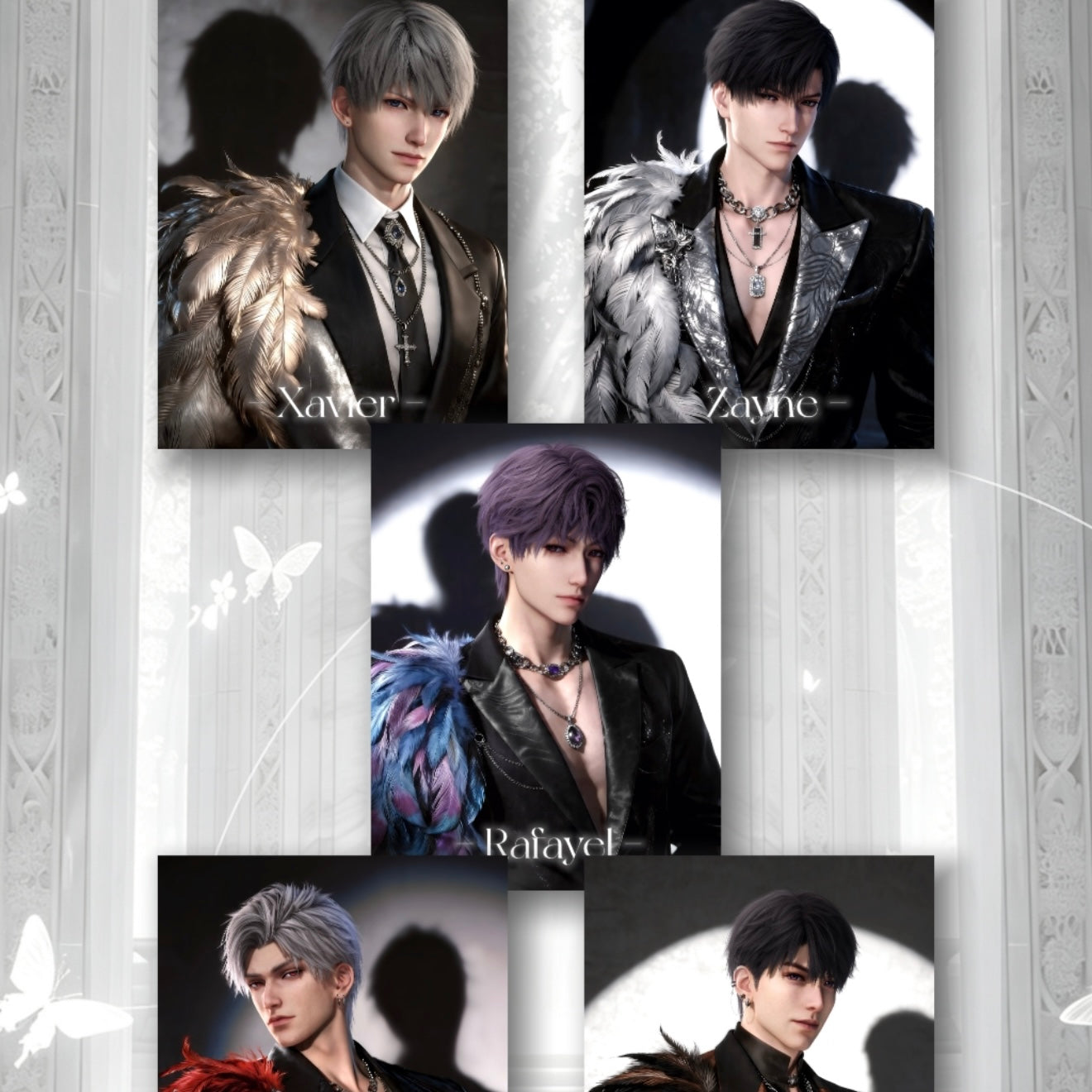 [YUESHEN] Love and Deep Space LAD Amine Paper Card CCG Collection Trading Series Paper whole box 1SET 200bags 1bag 1pc Cards Ornament Gift Collection Sylus, Zayne, Rafayel, Xavier, Caleb