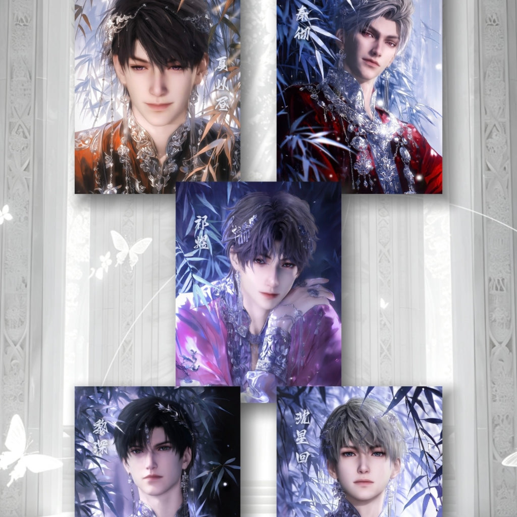 [YUESHEN] Love and Deep Space LAD Amine Paper Card CCG Collection Trading Series Paper whole box 1SET 200bags 1bag 1pc Cards Ornament Gift Collection Sylus, Zayne, Rafayel, Xavier, Caleb