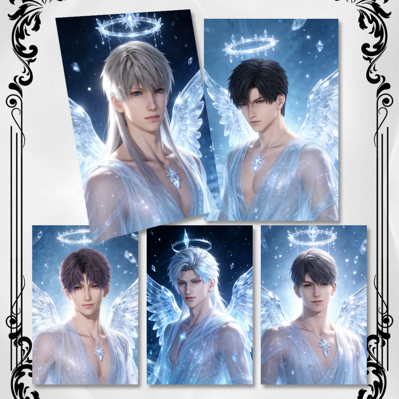 [XINGHAI] Love and Deep Space LAD Amine Paper Card CCG Collection Trading Series Paper whole box 1SET 230bags 1bag 1pc Cards Ornament Gift Collection Sylus, Zayne, Rafayel, Xavier, Caleb