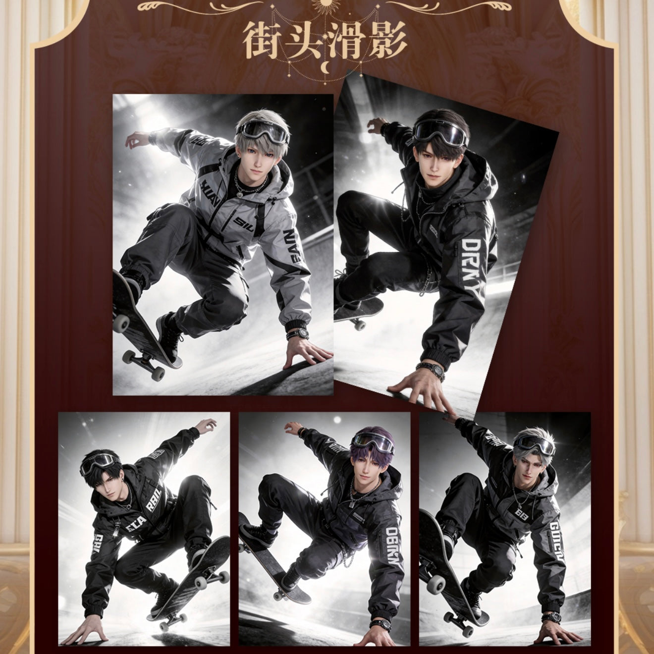 [YUNMENG] Love and Deep Space LAD Amine Paper Card CCG Collection Trading Series Paper whole box 1SET 200bags 1bag 1pc Cards Ornament Gift Collection Sylus, Zayne, Rafayel, Xavier, Caleb