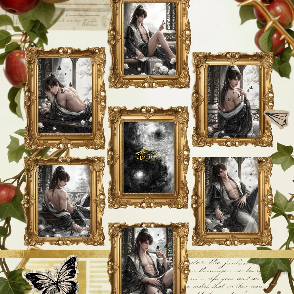 [JINGUO Caleb Birthday SOLO] Love and Deep Space LAD Amine Paper Card CCG Collection Trading Series Paper whole box 1SET 200bags 1bag 2pcs Cards Ornament Gift Collection Sylus, Zayne, Rafayel, Xavier, Caleb