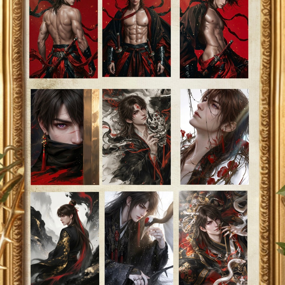 [JINGUO Caleb Birthday SOLO] Love and Deep Space LAD Amine Paper Card CCG Collection Trading Series Paper whole box 1SET 200bags 1bag 2pcs Cards Ornament Gift Collection Sylus, Zayne, Rafayel, Xavier, Caleb