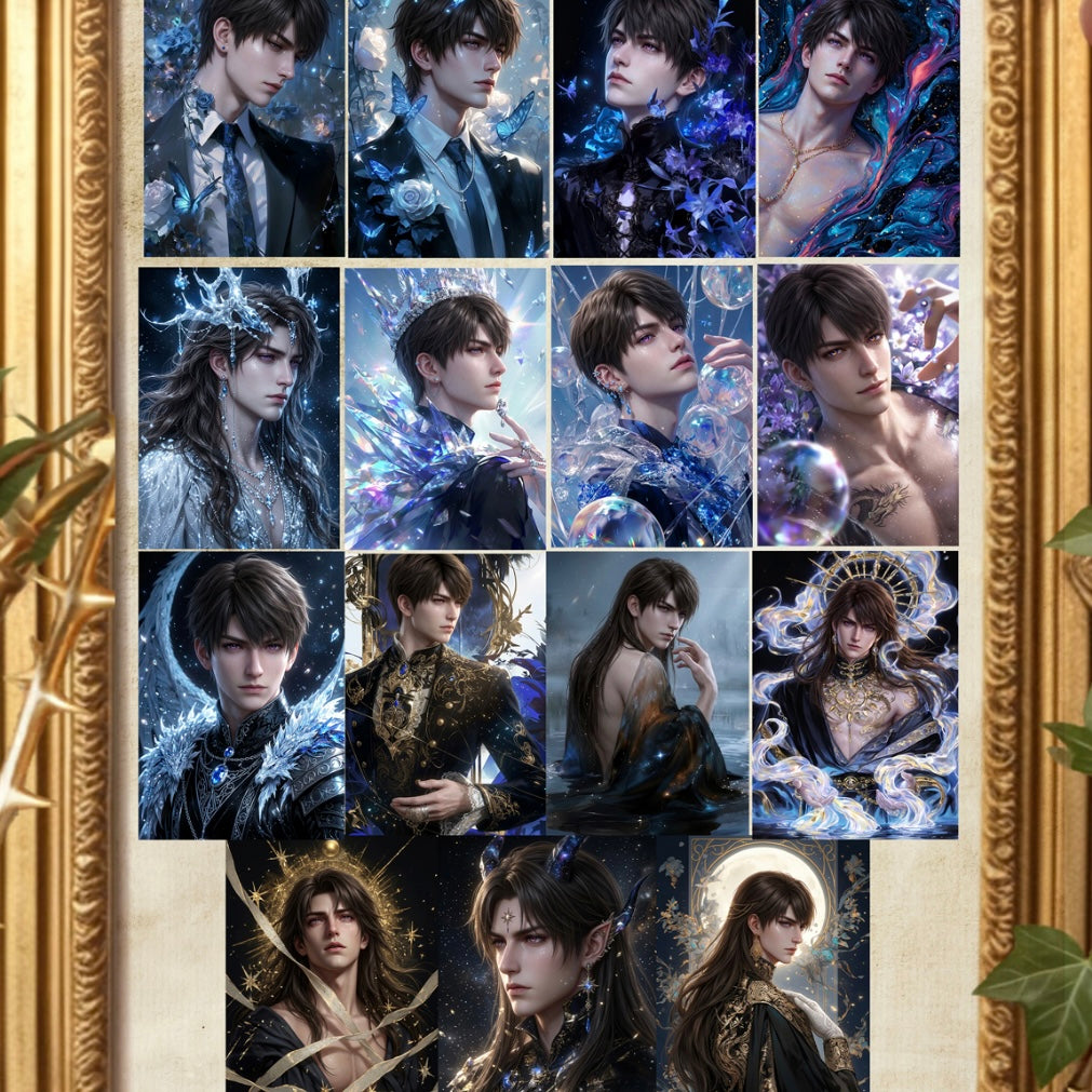 [JINGUO Caleb Birthday SOLO] Love and Deep Space LAD Amine Paper Card CCG Collection Trading Series Paper whole box 1SET 200bags 1bag 2pcs Cards Ornament Gift Collection Sylus, Zayne, Rafayel, Xavier, Caleb