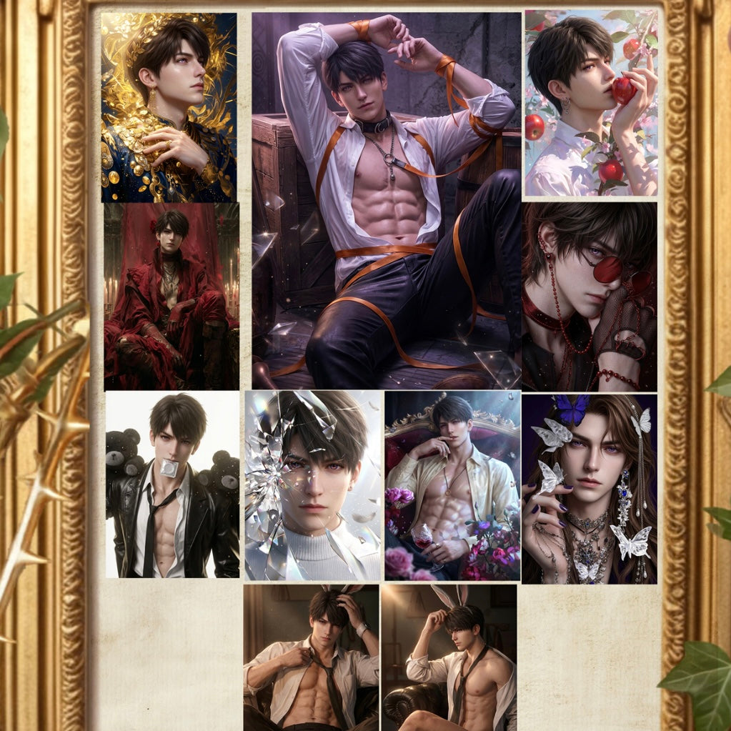 [JINGUO Caleb Birthday SOLO] Love and Deep Space LAD Amine Paper Card CCG Collection Trading Series Paper whole box 1SET 200bags 1bag 2pcs Cards Ornament Gift Collection Sylus, Zayne, Rafayel, Xavier, Caleb