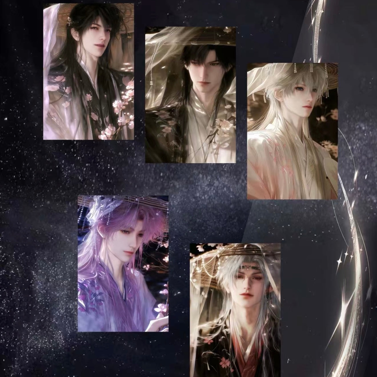 [WANGZAI] Love and Deep Space LAD Amine Paper Card CCG Collection Trading Series Paper whole box 1SET 200bags 1bag 1pc Cards Ornament Gift Collection Sylus, Zayne, Rafayel, Xavier, Caleb