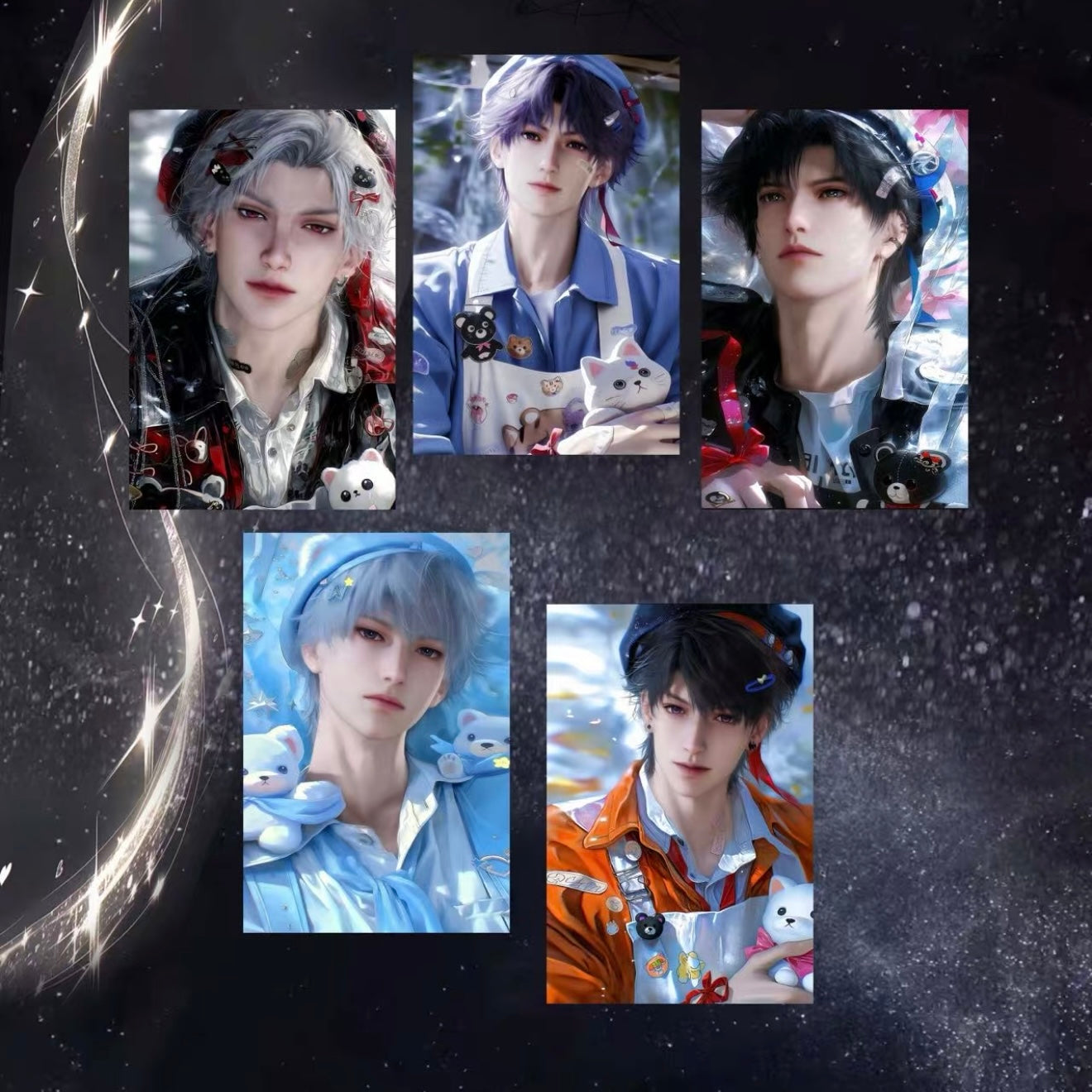 [WANGZAI] Love and Deep Space LAD Amine Paper Card CCG Collection Trading Series Paper whole box 1SET 200bags 1bag 1pc Cards Ornament Gift Collection Sylus, Zayne, Rafayel, Xavier, Caleb