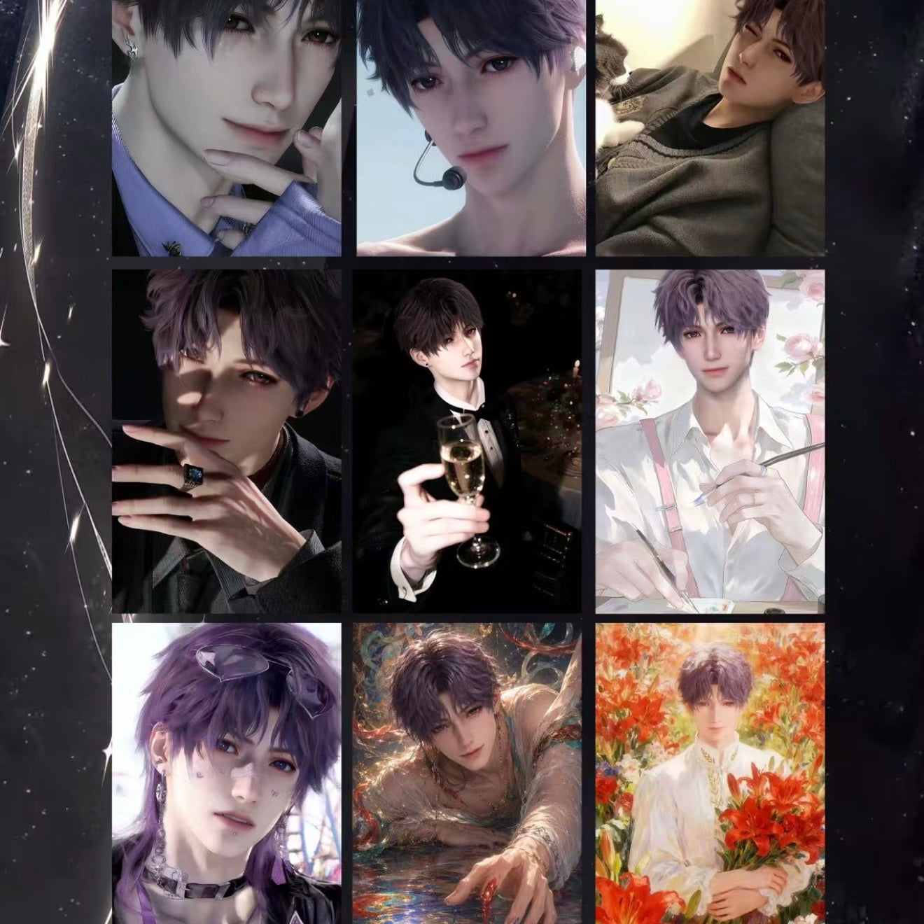 [WANGZAI] Love and Deep Space LAD Amine Paper Card CCG Collection Trading Series Paper whole box 1SET 200bags 1bag 1pc Cards Ornament Gift Collection Sylus, Zayne, Rafayel, Xavier, Caleb