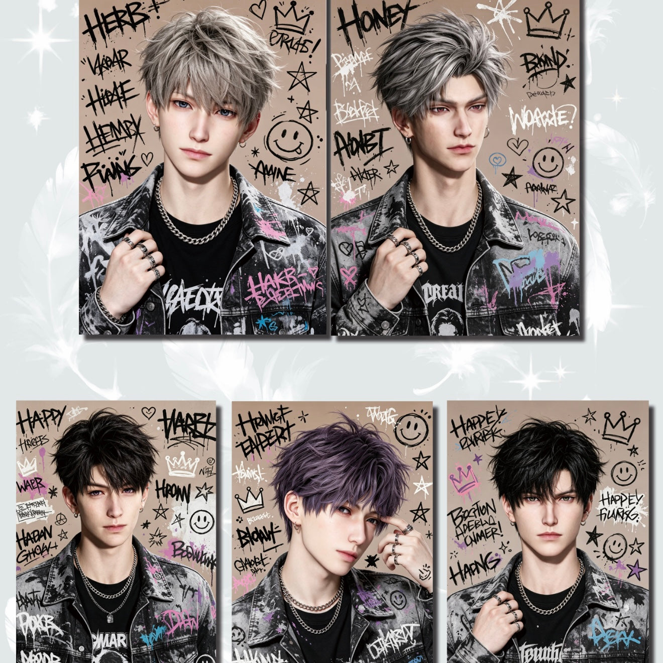 [MOYUAN V2] Love and Deep Space LAD Amine Paper Card CCG Collection Trading Series Paper whole box 1SET 200bags 1bag 1pc Cards Ornament Gift Collection Sylus, Zayne, Rafayel, Xavier, Caleb